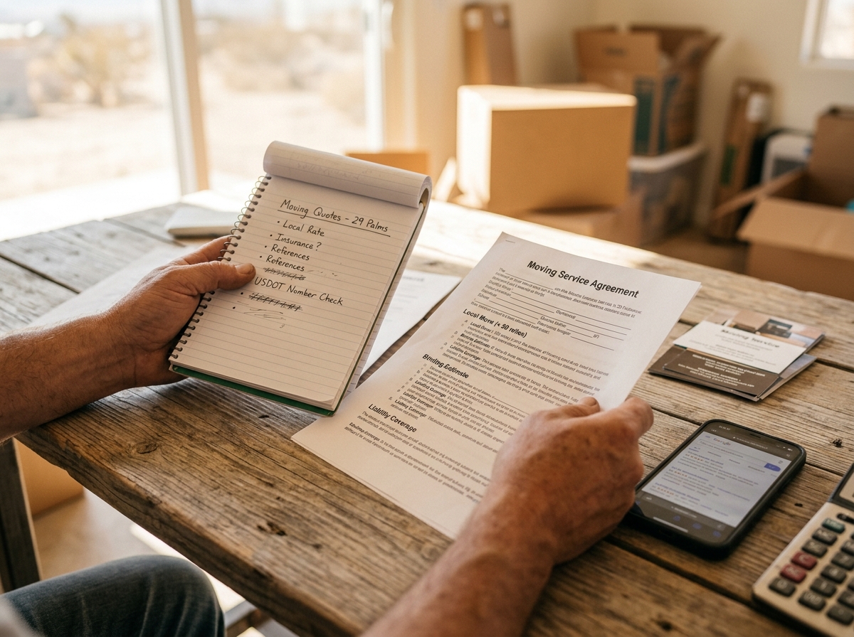 How to Choose a Moving Services Provider in 29 Palms: What to Look For